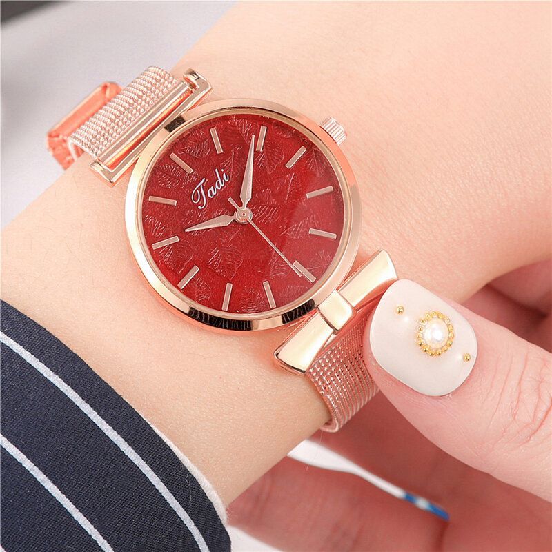 Reloj Elegante De Moda Para Mujer Life Impermeable Aleación Caja De Banda Ajustable Sin Número Dial Reloj De Cuarzo