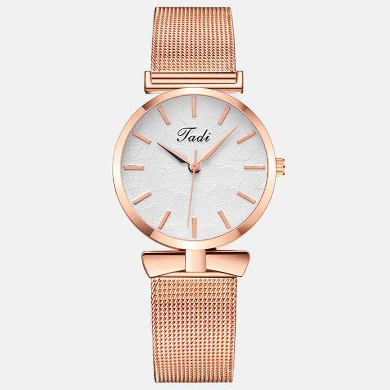 Reloj Elegante De Moda Para Mujer Life Impermeable Aleación Caja De Banda Ajustable Sin Número Dial Reloj De Cuarzo