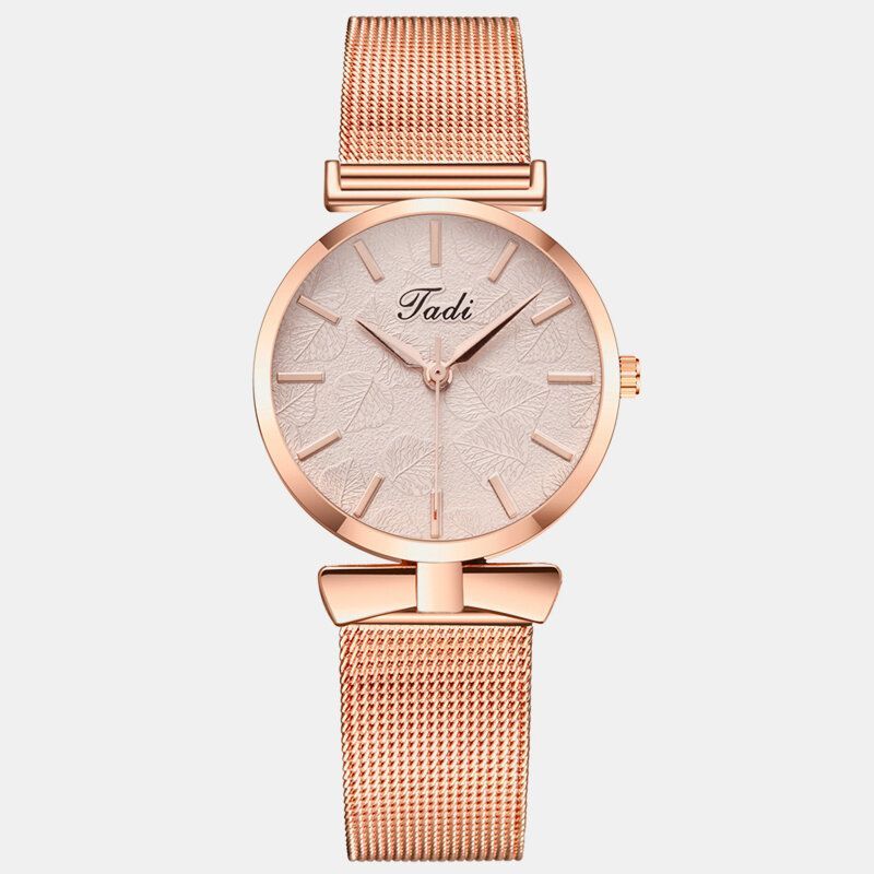 Reloj Elegante De Moda Para Mujer Life Impermeable Aleación Caja De Banda Ajustable Sin Número Dial Reloj De Cuarzo