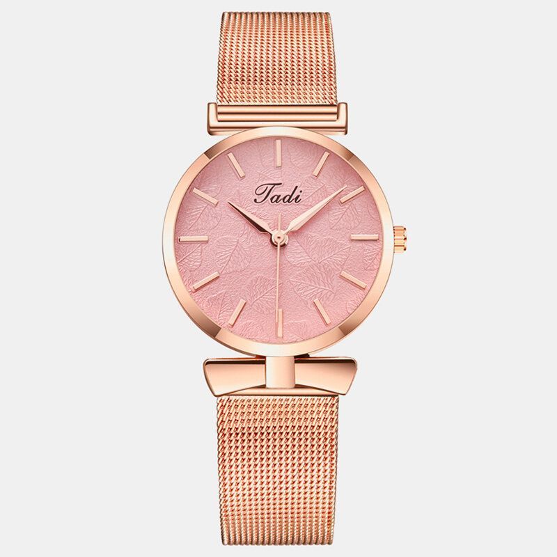 Reloj Elegante De Moda Para Mujer Life Impermeable Aleación Caja De Banda Ajustable Sin Número Dial Reloj De Cuarzo