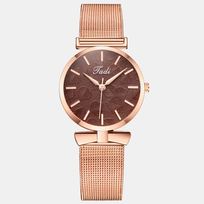 Reloj Elegante De Moda Para Mujer Life Impermeable Aleación Caja De Banda Ajustable Sin Número Dial Reloj De Cuarzo