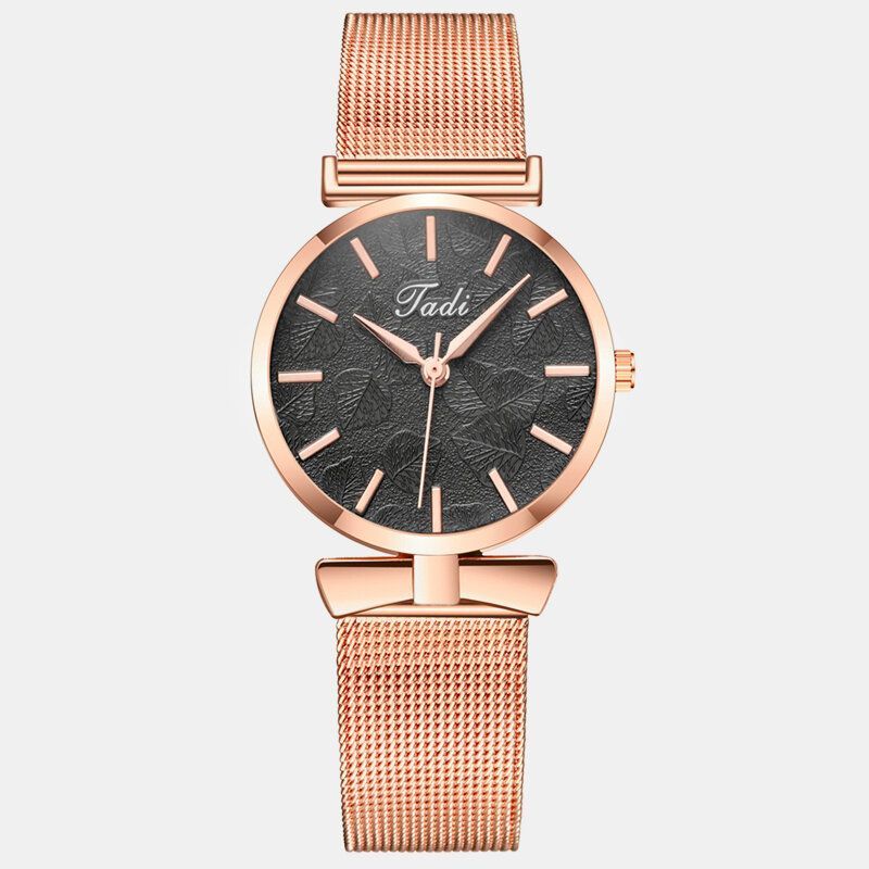 Reloj Elegante De Moda Para Mujer Life Impermeable Aleación Caja De Banda Ajustable Sin Número Dial Reloj De Cuarzo