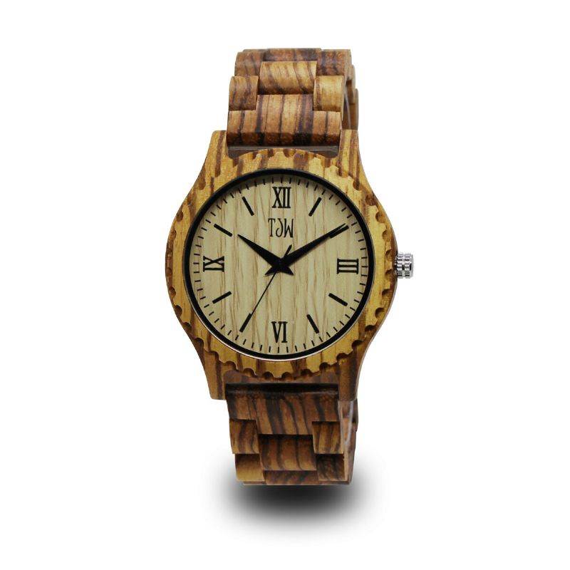 Reloj De Madera De Moda Reloj De Cuarzo Con Esfera Simple Para Hombre