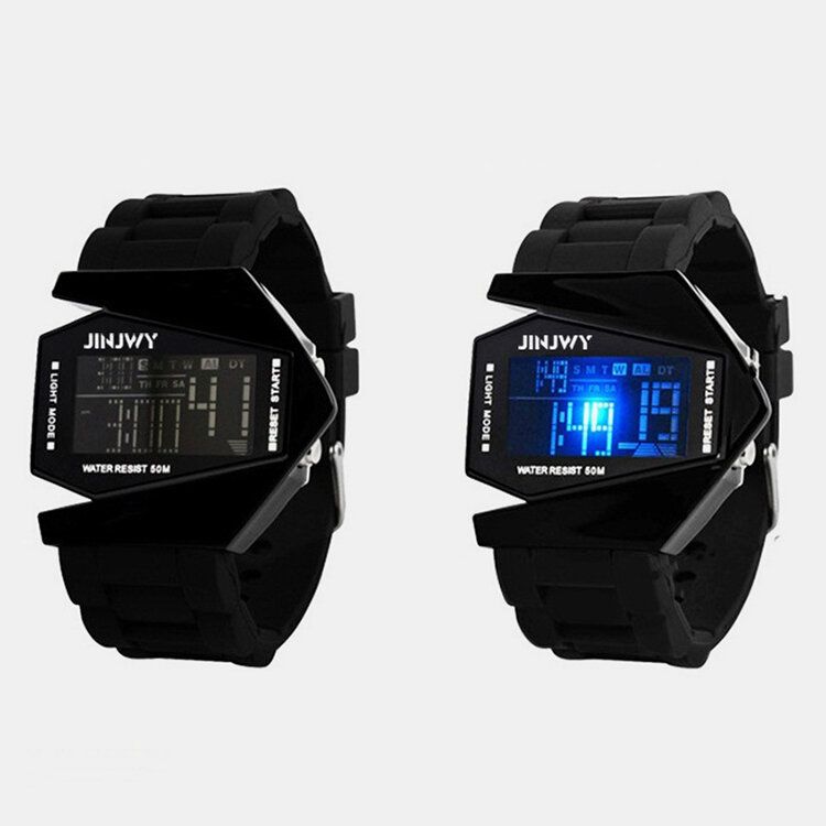 Reloj Multifunción De Moda Con Pantalla Led Para Hombre 5atm Cronómetro A Prueba De Agua Reloj Digital Electrónico Luminoso