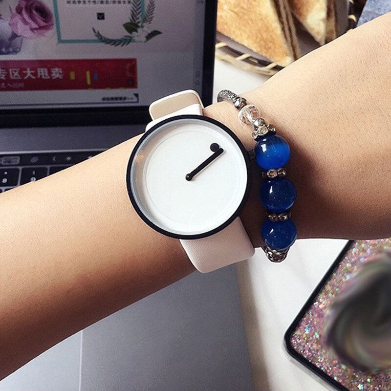 Reloj De Pulsera Clásico Elegante Simple De Moda Para Mujer Esfera Redonda Correa De Cuero Relojes De Cuarzo Para Mujer