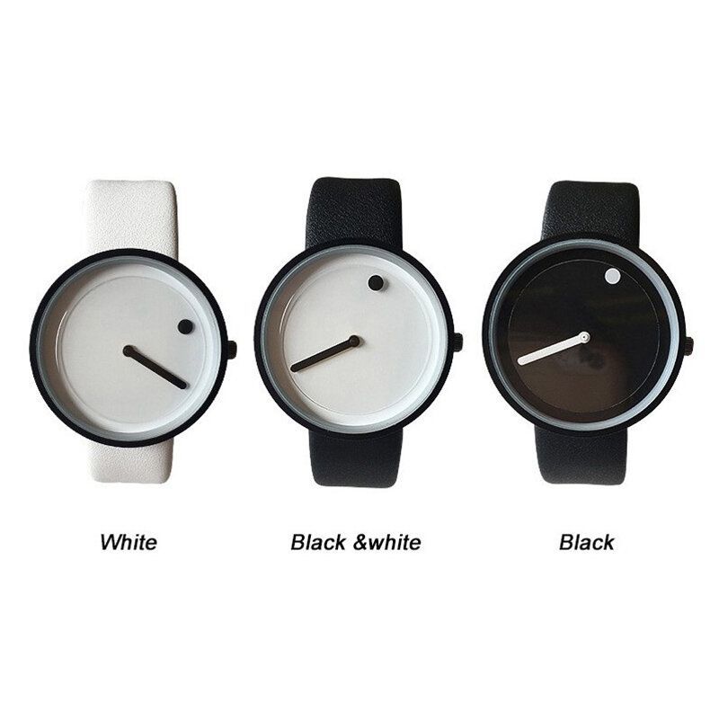 Reloj De Pulsera Clásico Elegante Simple De Moda Para Mujer Esfera Redonda Correa De Cuero Relojes De Cuarzo Para Mujer