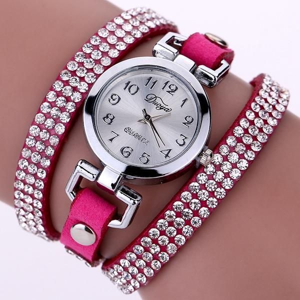 Reloj De Pulsera De Cristal De Estilo Casual Para Mujer Relojes De Cuarzo De Lujo Con Cuerda De Cuero Fino Para Mujer