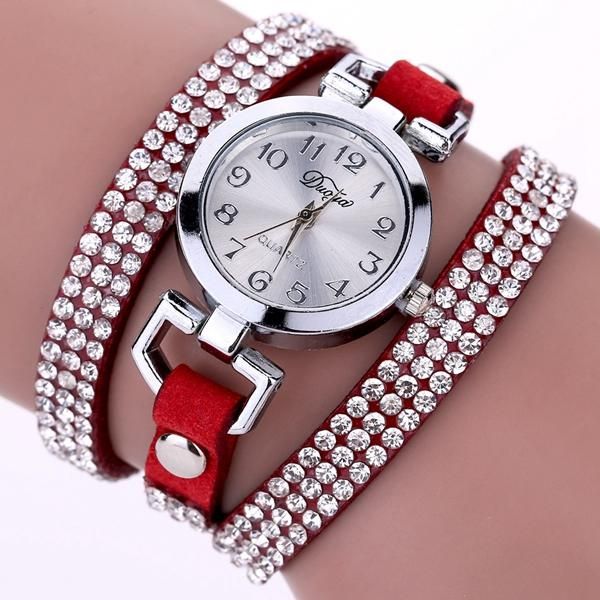 Reloj De Pulsera De Cristal De Estilo Casual Para Mujer Relojes De Cuarzo De Lujo Con Cuerda De Cuero Fino Para Mujer