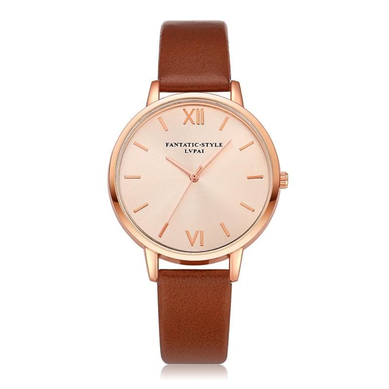 Reloj De Pulsera De Cuarzo Con Correa De Cuero De Pu De Estilo Casual Reloj De Pulsera De Kladies