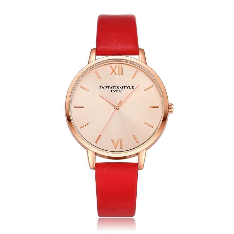 Reloj De Pulsera De Cuarzo Con Correa De Cuero De Pu De Estilo Casual Reloj De Pulsera De Kladies