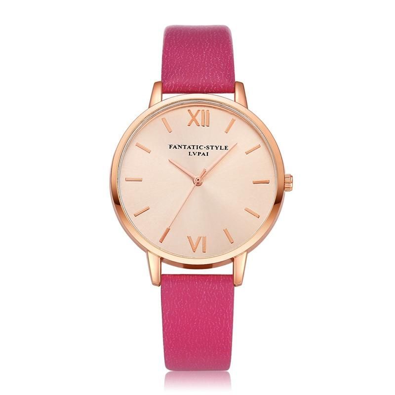 Reloj De Pulsera De Cuarzo Con Correa De Cuero De Pu De Estilo Casual Reloj De Pulsera De Kladies