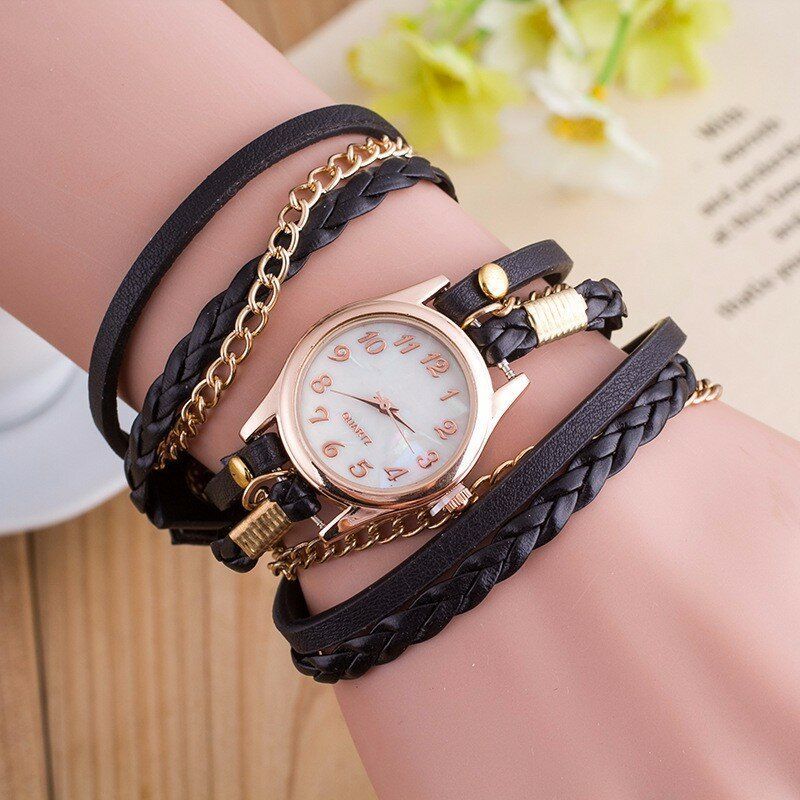 Reloj De Pulsera De Diamantes Con Superficie De Concha Informal De Moda Reloj De Cuarzo Para Mujer