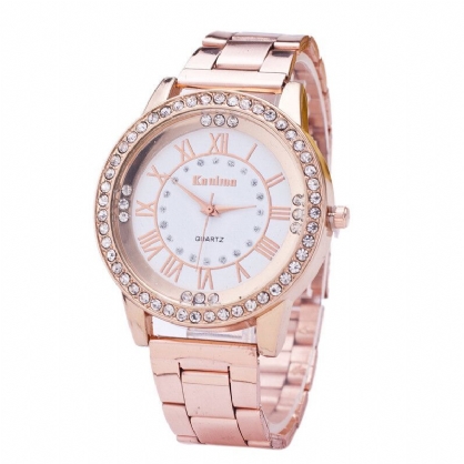 Reloj De Pulsera De Diamantes De Moda Para Mujer Relojes De Cuarzo Con Correa De Acero Inoxidable