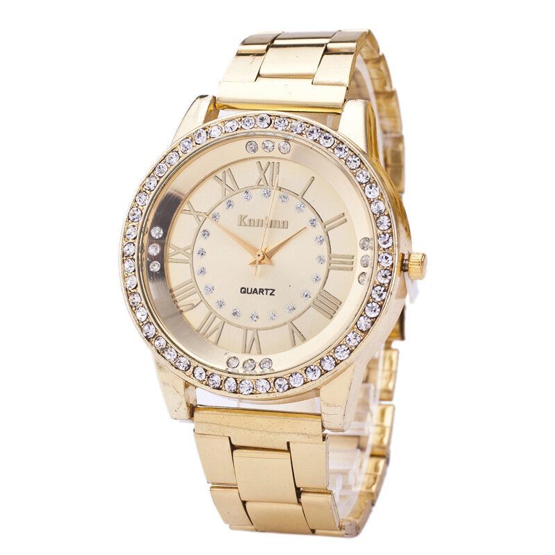 Reloj De Pulsera De Diamantes De Moda Para Mujer Relojes De Cuarzo Con Correa De Acero Inoxidable