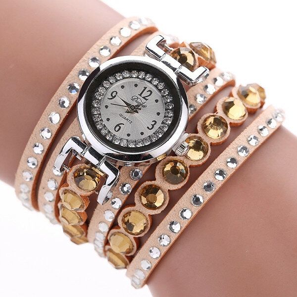 Reloj De Pulsera De Estilo Popular Popular De Moda Para Mujer Correa De Diamantes De Imitación Reloj De Pulsera Elegante Para Mujer