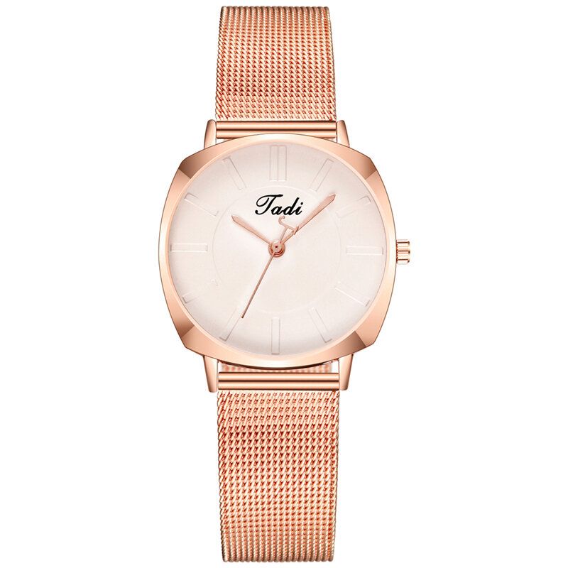 Reloj De Pulsera Simple Casual Elegante Para Mujer Relojes De Cuarzo A Prueba De Agua De Aleación Completa