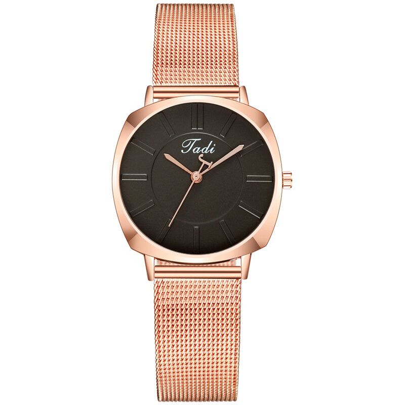 Reloj De Pulsera Simple Casual Elegante Para Mujer Relojes De Cuarzo A Prueba De Agua De Aleación Completa