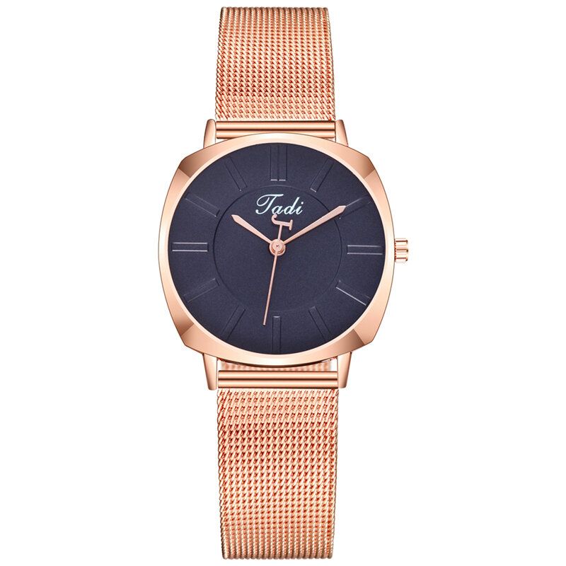 Reloj De Pulsera Simple Casual Elegante Para Mujer Relojes De Cuarzo A Prueba De Agua De Aleación Completa