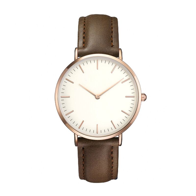 Reloj Rosefield Reloj De Cuarzo De Cuero Genuino Dorado Con Movimiento De Cuarzo Resistente Al Agua 3atm Reloj De Cuarzo Para Mujer