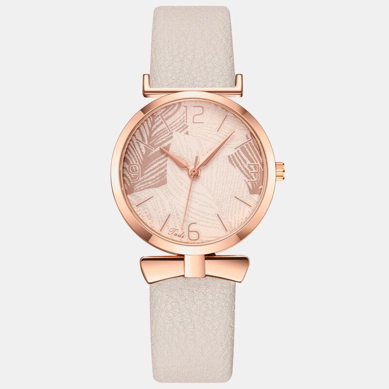 Relojes De Moda Divertidos Y Modernos Para Mujer Esfera Con Patrón De Árbol Caja De Aleación De Oro Rosa Correa De Cuero Reloj De Cuarzo