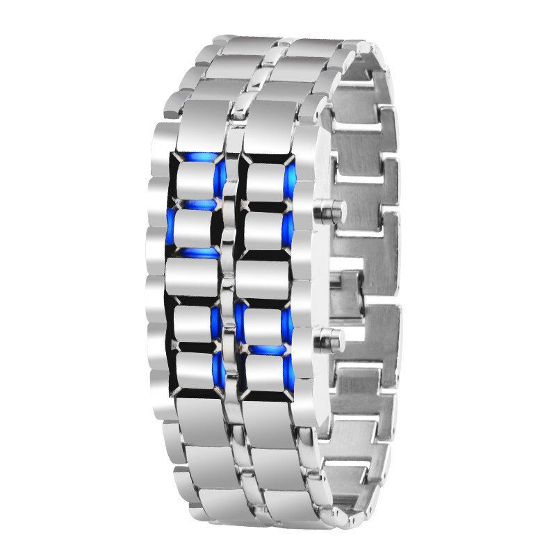 Relojes De Pulsera Digitales Impermeables Con Pantalla Led Binaria Reloj De Pareja