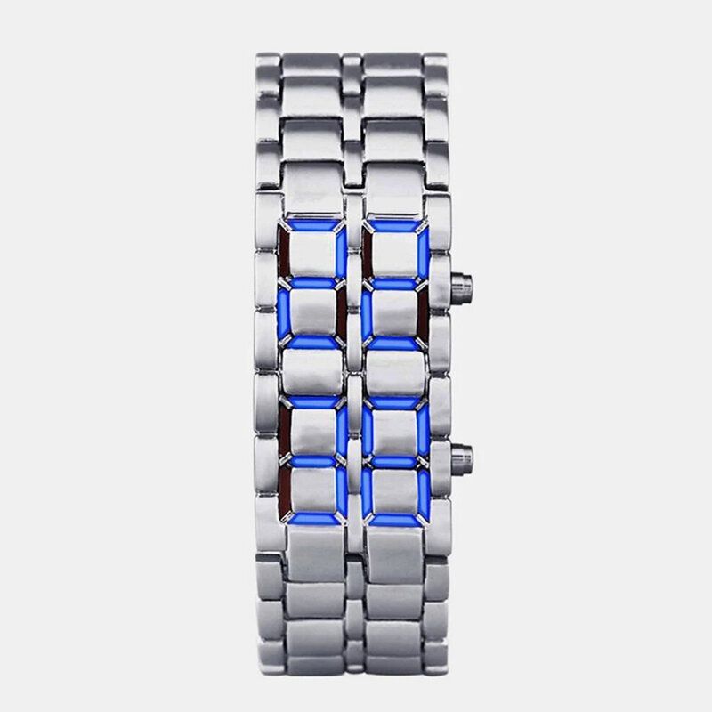 Relojes De Pulsera Digitales Impermeables Con Pantalla Led Binaria Reloj De Pareja