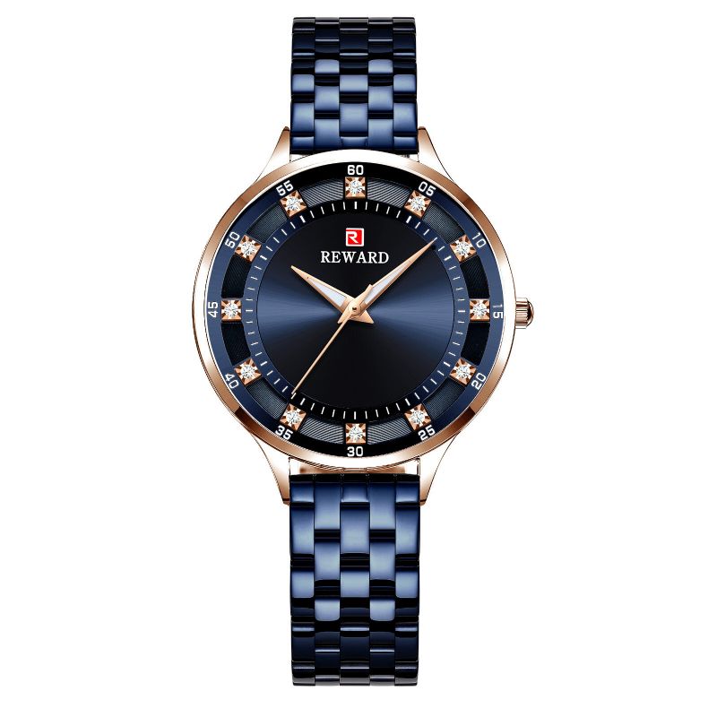 Reward Rd21003l Reloj De Cuarzo Para Mujer Con Correa De Acero Inoxidable Y Pantalla Luminosa Impermeable Informal