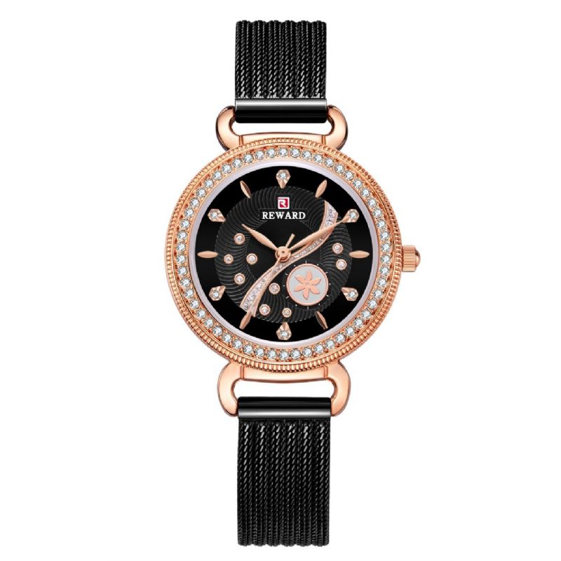 Reward Rd22004l Reloj Casual Para Mujer Reloj De Cuarzo Con Correa De Acero Inoxidable De Lujo Ligero A Prueba De Agua