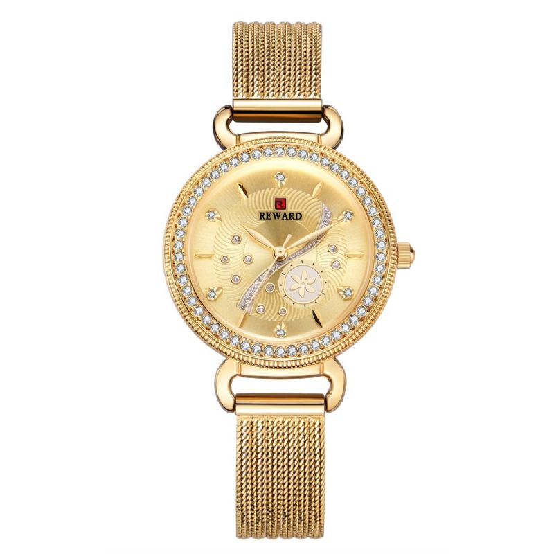 Reward Rd22004l Reloj Casual Para Mujer Reloj De Cuarzo Con Correa De Acero Inoxidable De Lujo Ligero A Prueba De Agua