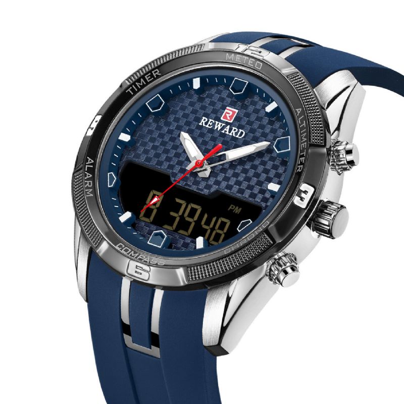 Reward Rd63095m Reloj Digital De Moda Para Hombre Pantalla Luminosa Impermeable Lcd Reloj De Doble Pantalla