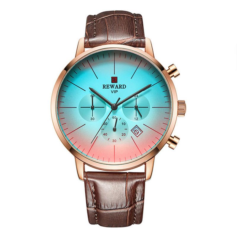 Reward Rd83001m Reloj De Hombre De Negocios Reloj De Cuarzo De Moda Con Cronógrafo Impermeable De Lujo Ligero