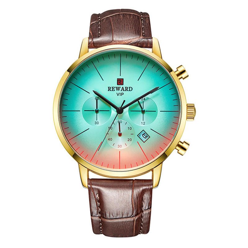 Reward Rd83001m Reloj De Hombre De Negocios Reloj De Cuarzo De Moda Con Cronógrafo Impermeable De Lujo Ligero