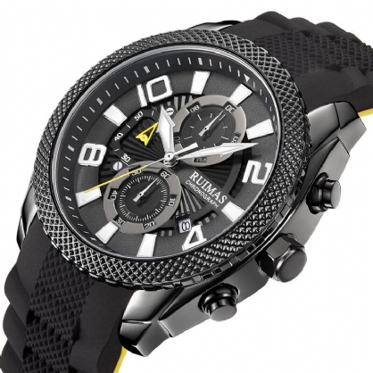 Ruiams 584 Reloj De Moda Para Hombre Reloj De Cuarzo Deportivo Con Pantalla De Fecha Luminosa A Prueba De Agua