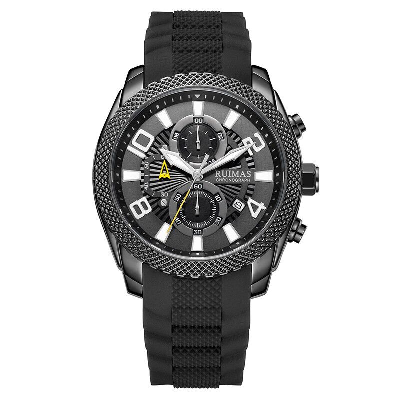 Ruiams 584 Reloj De Moda Para Hombre Reloj De Cuarzo Deportivo Con Pantalla De Fecha Luminosa A Prueba De Agua