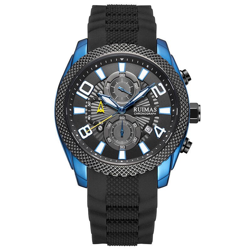 Ruiams 584 Reloj De Moda Para Hombre Reloj De Cuarzo Deportivo Con Pantalla De Fecha Luminosa A Prueba De Agua