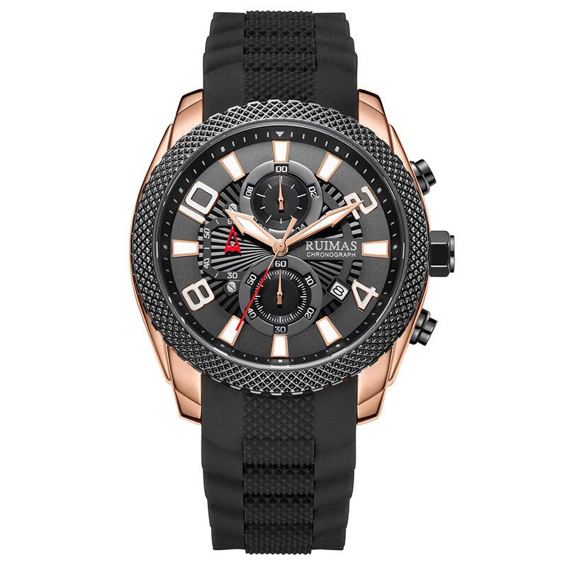 Ruiams 584 Reloj De Moda Para Hombre Reloj De Cuarzo Deportivo Con Pantalla De Fecha Luminosa A Prueba De Agua