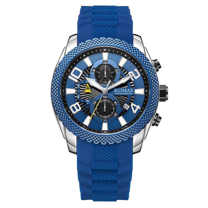 Ruiams 584 Reloj De Moda Para Hombre Reloj De Cuarzo Deportivo Con Pantalla De Fecha Luminosa A Prueba De Agua