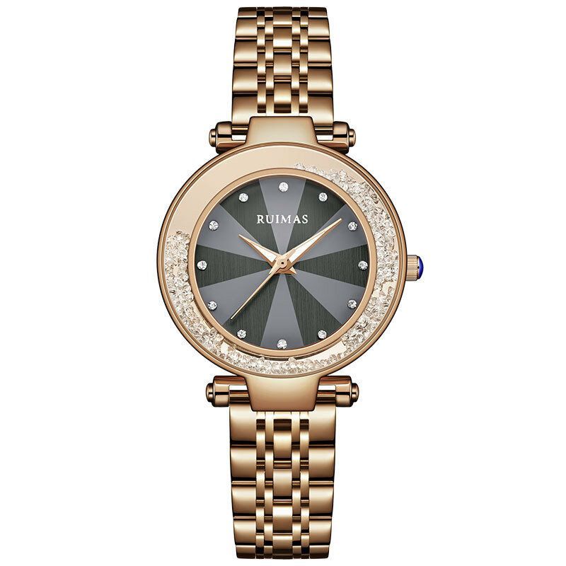 Ruimas 539 Caja De Acero Inoxidable Reloj De Pulsera Para Mujer Relojes De Cuarzo De Diseño Elegante