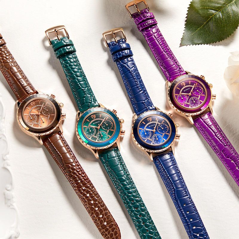 Ruimas 592 Reloj De Moda Para Mujer Reloj Cronógrafo Impermeable Con Correa De Cuero Reloj De Cuarzo De Lujo Ligero