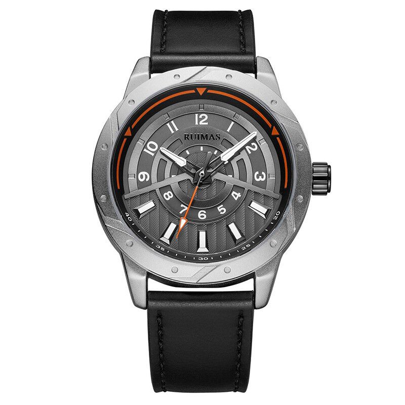 Ruimas 594 Reloj De Moda Para Hombre 3atm Reloj De Cuarzo Informal Con Correa De Cuero Genuino Impermeable