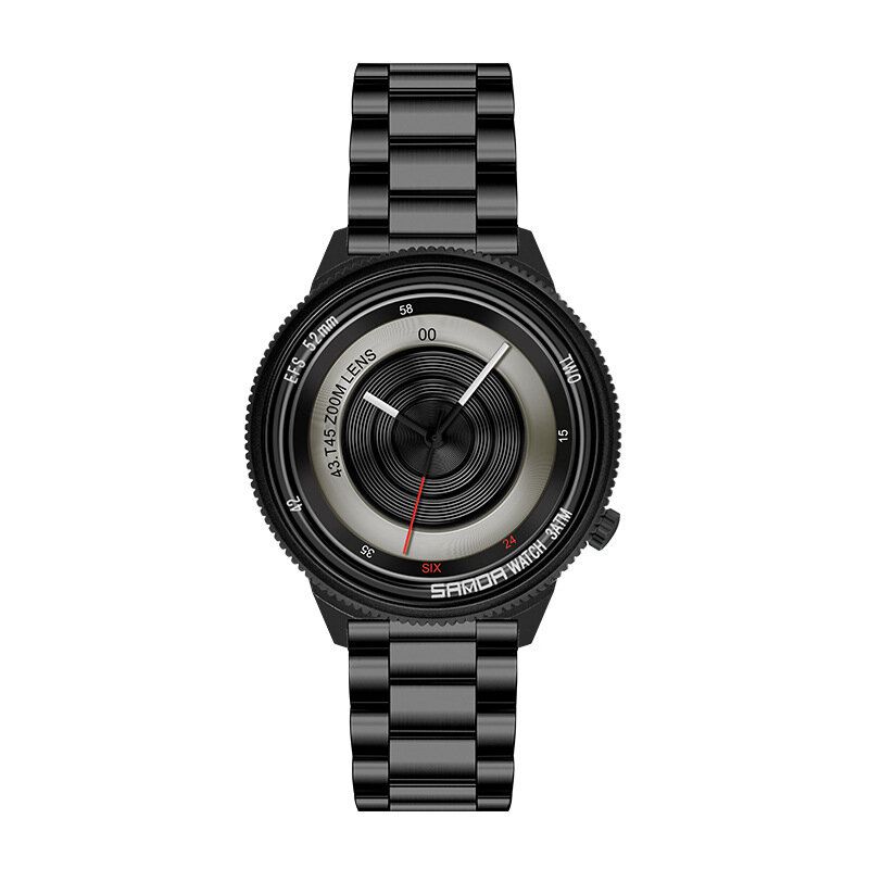 Sanda 1041 Casual Fashion Men Creative Camera Dial Reloj De Cuarzo Con Correa De Acero Inoxidable Resistente Al Agua