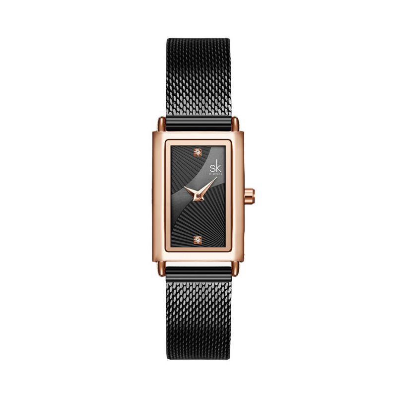 Shengke Sk K0119 Vestido De Mujer Forma Rectangular Drapeado Dial Reloj De Cuarzo Para Mujer De Negocios