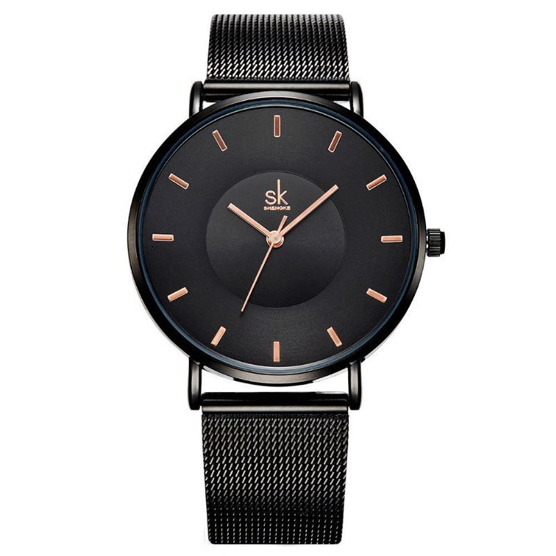 Sk K0059 Reloj De Pulsera Ultrafino De Moda Para Mujer Relojes De Cuarzo De Acero Completo