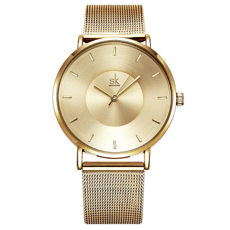 Sk K0059 Reloj De Pulsera Ultrafino De Moda Para Mujer Relojes De Cuarzo De Acero Completo