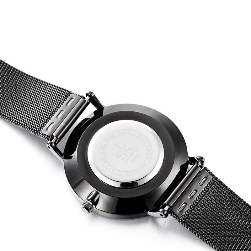 Sk K0059 Reloj De Pulsera Ultrafino De Moda Para Mujer Relojes De Cuarzo De Acero Completo