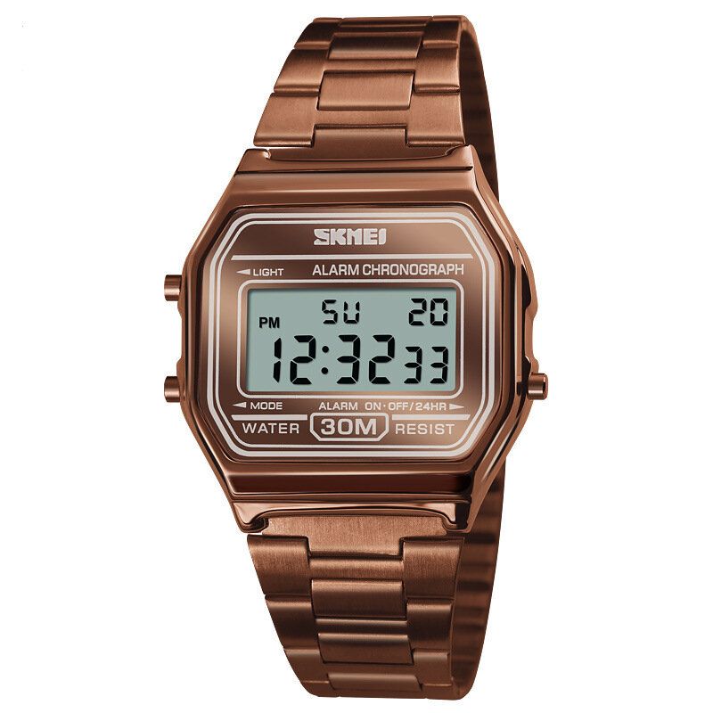 Skmei 1123 Reloj Digital Para Hombre Con Pantalla Luminosa A Prueba De Agua Estilo De Moda Acero Completo 30 M