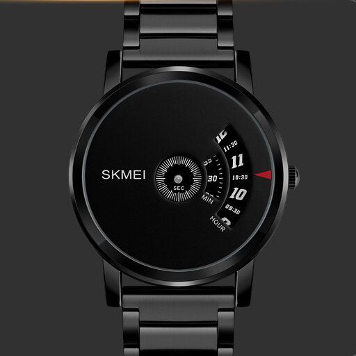 Skmei 1260 Pantalla Luminosa Moda Hombres Semana Mes Pantalla Reloj De Cuarzo Con Correa De Acero Inoxidable Impermeable