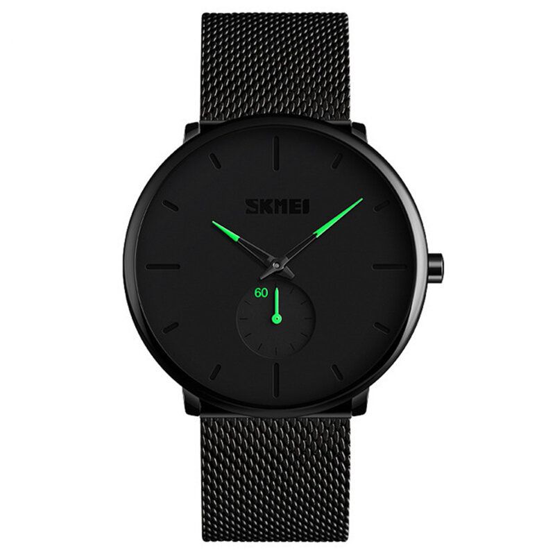 Skmei 9185 Reloj De Pulsera Ultradelgado Y Sencillo De Estilo Casual Para Hombre Reloj De Pulsera De Malla De Acero Inoxidable Reloj De Cuarzo