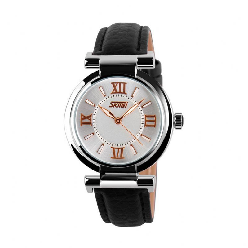 Skmei Reloj De Moda Para Mujer Reloj De Cuarzo Informal Con Correa De Cuero Impermeable