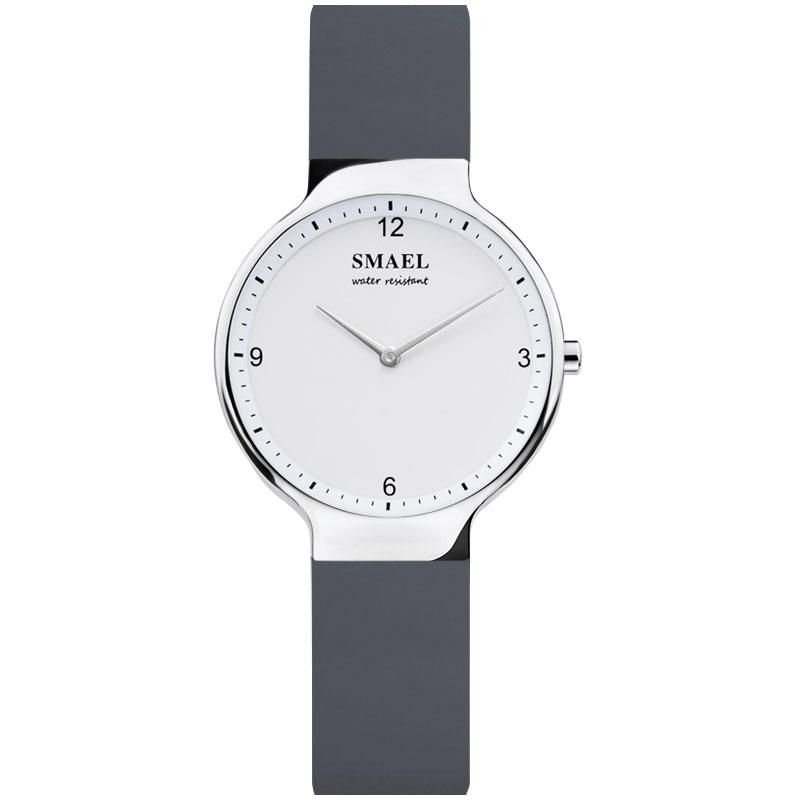 Smael 1835 Reloj De Cuarzo Resistente Al Agua Con Correa De Silicona De Moda Simple Para Mujer